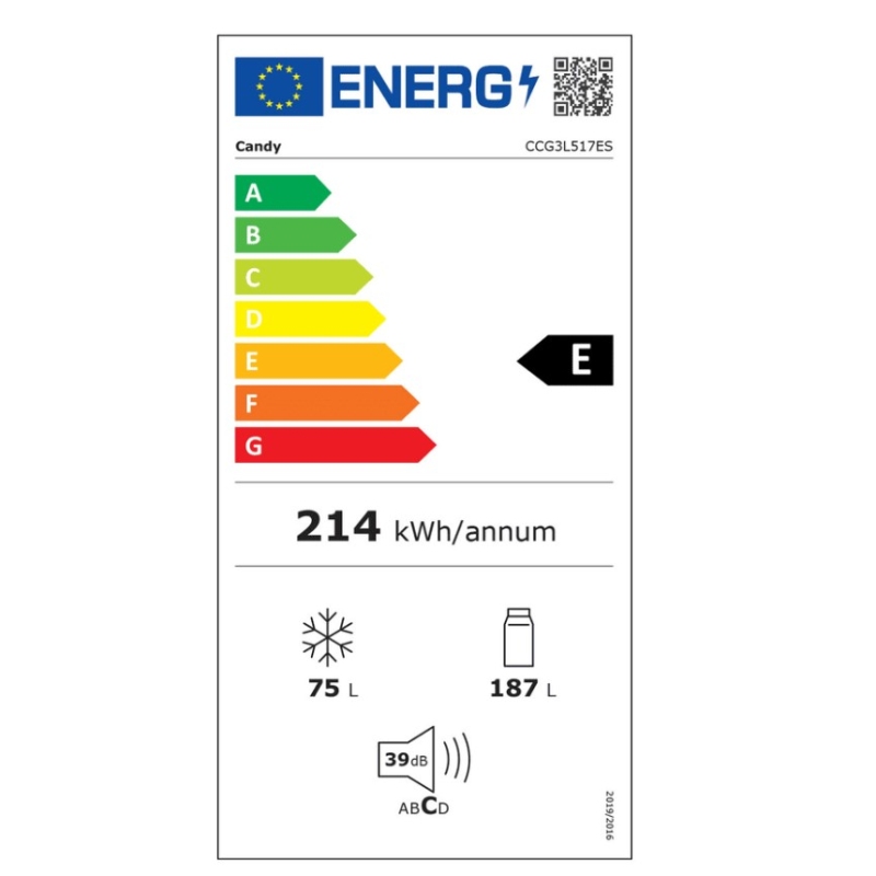 CANDY CCG3L517ES FRIGORIFERO COMBINATO TOTAL NO...