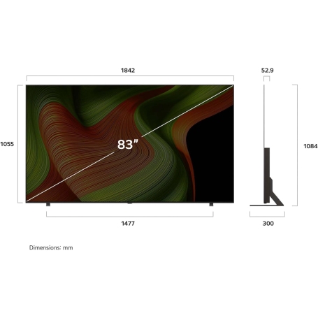 LG OLED83B56LA TV OLED Ai B5 83'', Smart TV 4K, Processore α8 Gen2, webOS con AI, Gaming con VRR, 4 HDMI, Alexa