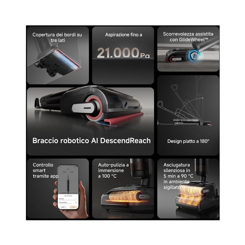 DREAME H15 PRO COMBO LAVAPAVIMENTI RICARICABILE...