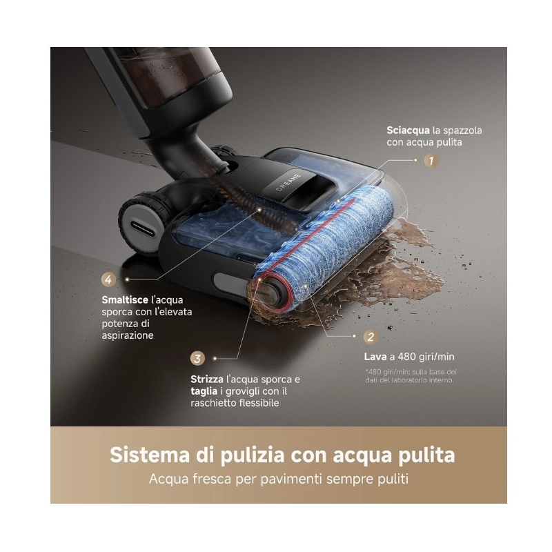 DREAME H15 PRO COMBO LAVAPAVIMENTI RICARICABILE...