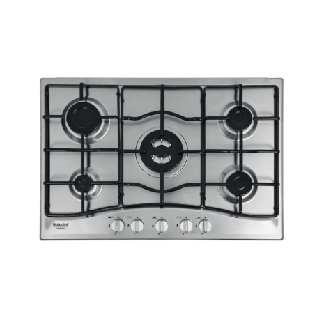 HOTPOINT PCN 752 T/IX/HAR PIANO COTTURA DA INCASSO 75CM 5 FUOCHI A GAS INOX - PCN752T/IX/HA