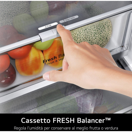 LG GBBS727CMB FRIGORIFERO COMBINATO LIBERA INSTALLAZIONE 375LT NO FROST WIFI CLASSE C ARGENTO