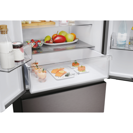 HAIER HFR3718DNMD FRIGORIFERO 4 PORTE 402LT NO FROST CLASSE D ANTRACITE
