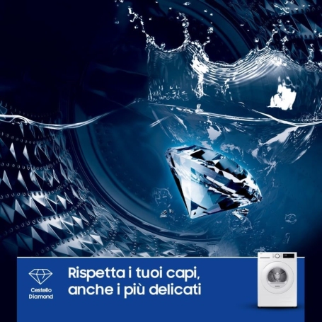 Samsung DV90DG52A0TEET Asciugatrice 9Kg, Poma di calore, Wifi, Classe C