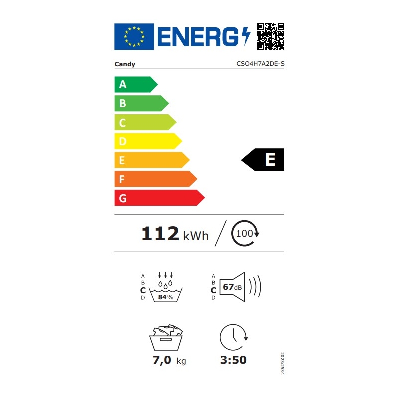 OUTLET CANDY CSO4 H7A2DE-S ASCIUGATRICE SLIM...