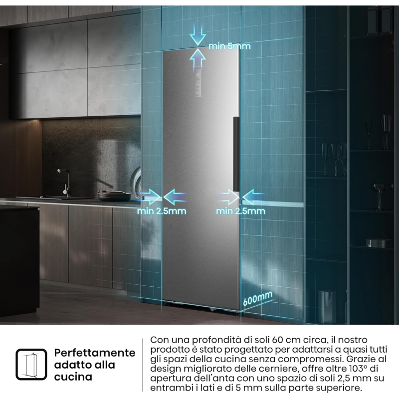 LG FT3K310SEIE CONGELATORE VERTICALE 312 LT...