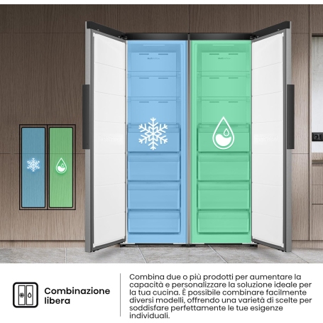 LG FT3K310SEIE CONGELATORE VERTICALE 312 LT TOTAL NO FROST INOX CLASSE E