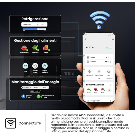 LG FT3K310SEIE CONGELATORE VERTICALE 312 LT TOTAL NO FROST INOX CLASSE E