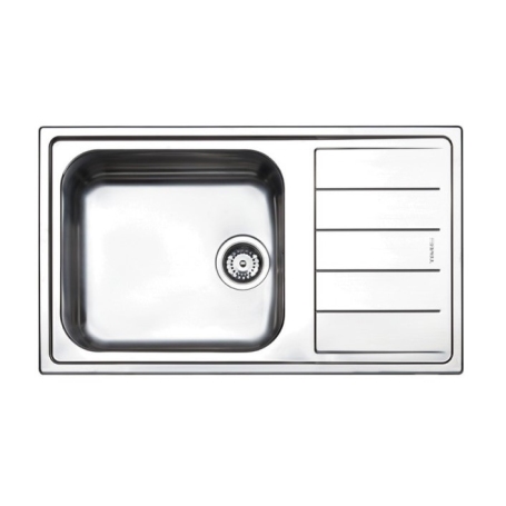 APELL LNG861IRBC LAVELLO UNA VASCA CON GOCCIOLATOIO A DESTRA 86x50CM - INOX