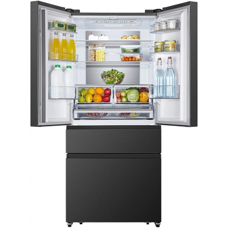 HISENSE RF540N4SBF2 FRIGORIFERO 4 PORTE TOTAL NO FROST 421LT WIFI CLASSE E INOX NERO