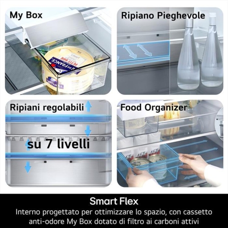 LG GBBW726CEV FRIGORIFEERO COMBINATO 465LT NO FROST CLASSE C COLORE NERO