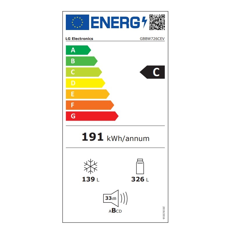 LG GBBW726CEV FRIGORIFEERO COMBINATO 465LT NO...