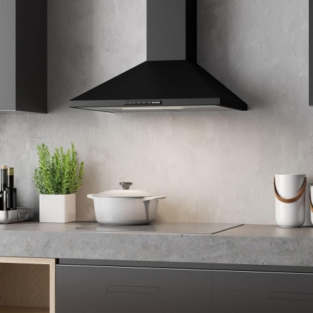 FABER PB BK A90 CAPPA A PARETE ASPIRANTE 90CM NERA CLASSE D - 320.0557.544