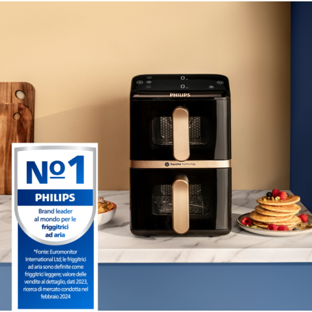 PHILIPS NA462/70 FRIGGITRICE AD ARIA AIRFRYER 4000 10LT 2750W NERA