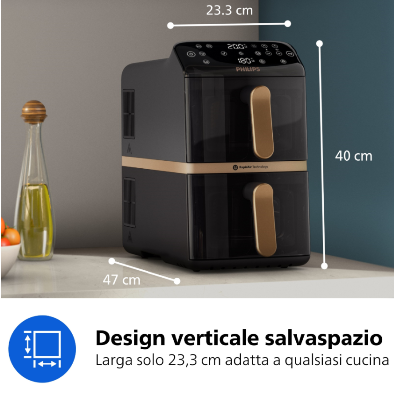 PHILIPS NA462/70 FRIGGITRICE AD ARIA AIRFRYER...