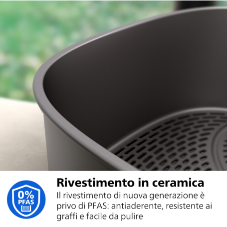 PHILIPS NA462/70 FRIGGITRICE AD ARIA AIRFRYER 4000 10LT 2750W NERA