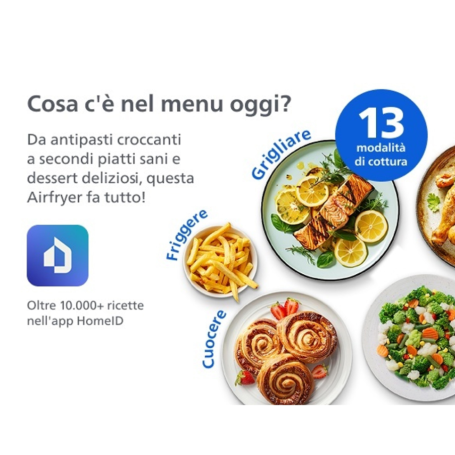 PHILIPS NA462/70 FRIGGITRICE AD ARIA AIRFRYER 4000 10LT 2750W NERA