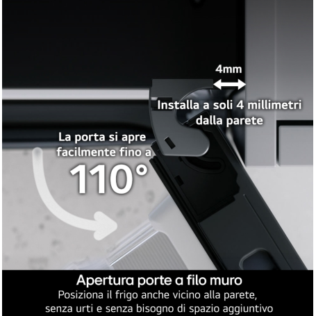 LG GBBS726AEV FRIGORIFERO COMBINATO LIBERA INSTALLAZIONE 375LT NO FROST WIFI CLASSE A NERO