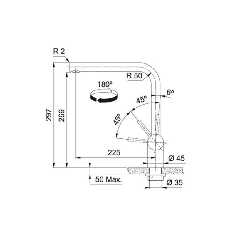 FRANKE ATLAS NEO MISCELATORE IN ACCIAIO INOX -...