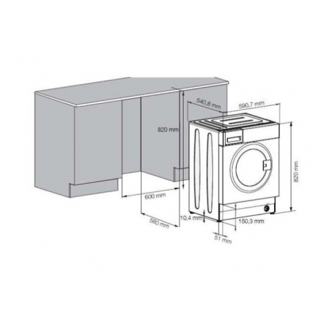 BEKO WIT8A4BW LAVATRICE DA INCASSO 8KG 1400 GIRI CLASSE A