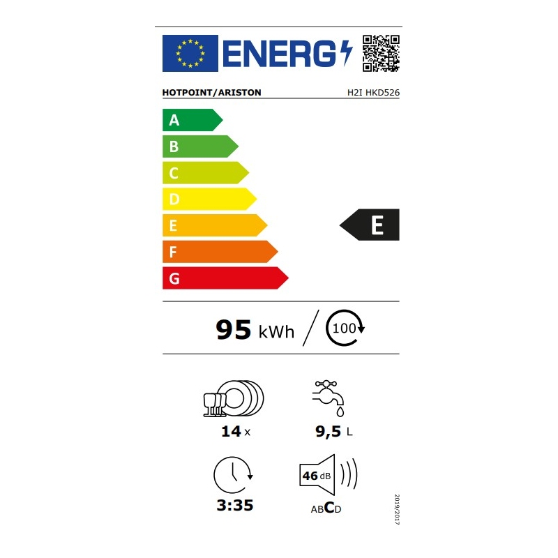 HOTPOINT ARISTON H2I HRD526 S LAVASTOVIGLIE DA...