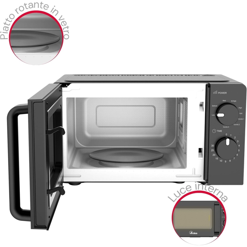ARDES AR6520G FORNO A MICROONDE COMBINATO 20 LT...