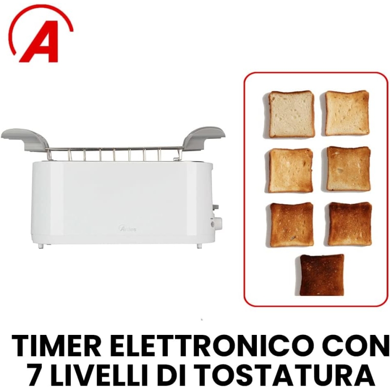 ARDES ARDTOAST02 TOSTAPANE 2 SCOMPARTI SEPARATI...