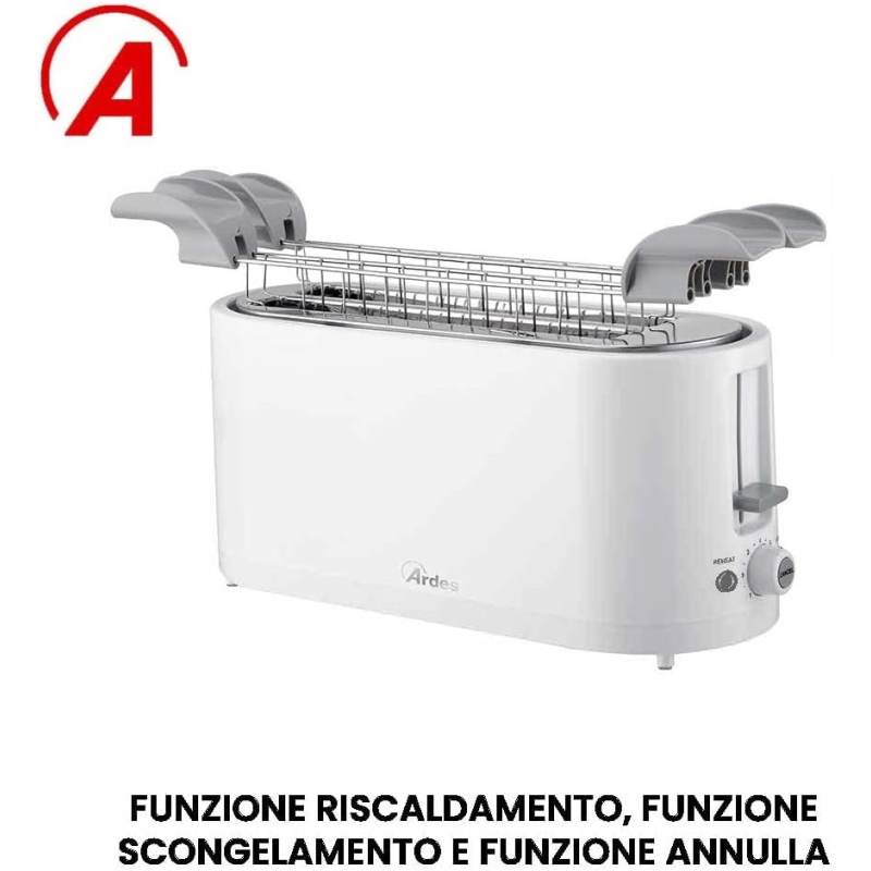 ARDES ARDTOAST02 TOSTAPANE 2 SCOMPARTI SEPARATI...