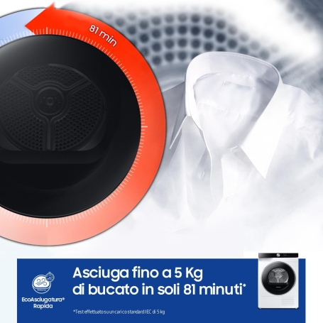 OUTLET SAMSUNG O-DV90DG6845LKU3 ASCIUGATRICE 9KG WIFI CLASSE A - CON DIFETTI