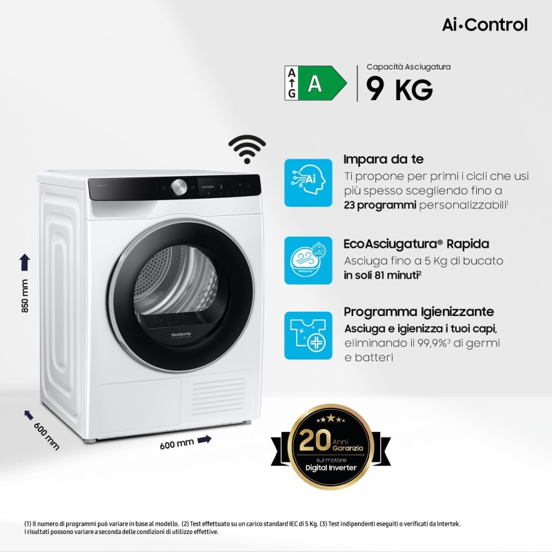 OUTLET SAMSUNG O-DV90DG6845LKU3 ASCIUGATRICE...