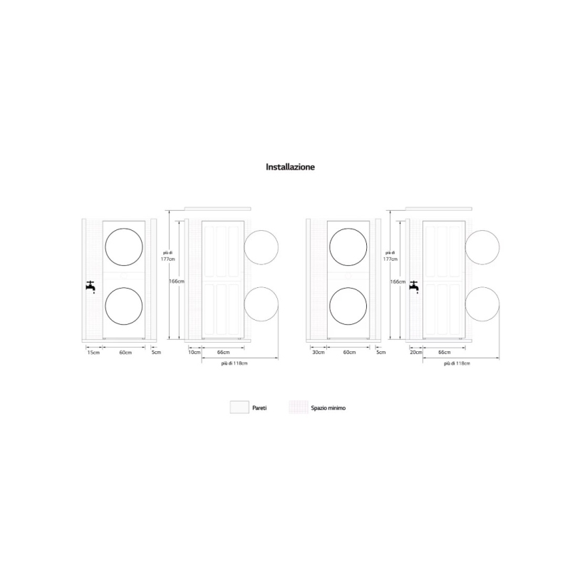 OUTLET LG WT1210BBF WASHTOWER COLONNA BUCATO...