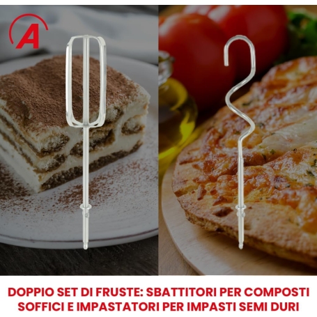 ARDES ARSBAT02 SATURNIUM Sbattitore Elettrico con Ciotola Autorotante da 3.5 Lt - ARDSBAT02