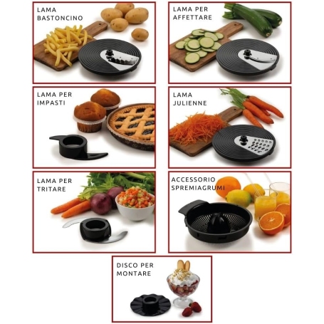 ARIETE 1782 Gourmet Pro Moderna Robot da Cucina multifunzione 1000W, 3Lt - 1782REDBLK