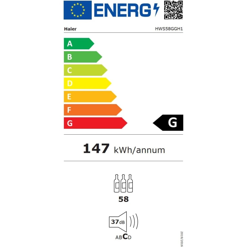 HAIER HWS58GGH1 CANTINETTA VINI 58 BOTTIGLIE 1...