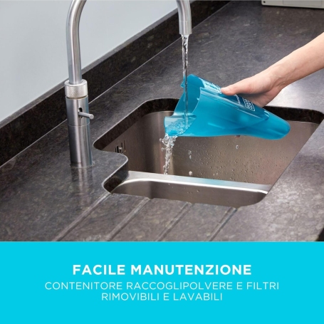 BLACK E DECKER WDC115WA Aspirino Portatile Senza Fili Wet e Dry 3.6V