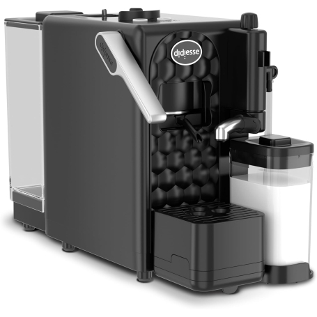 DIDIESSE MILKSIDE/BLACK Macchina da caffè espresso a cialde con cappuccinatore 1,3Lt - Nero