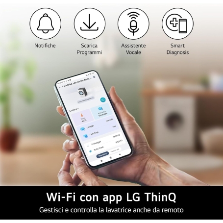 LG RNX5009TWBB ASCIUGATRICE A POMPA DI CALORE 9KG INVERTER CLASSE B