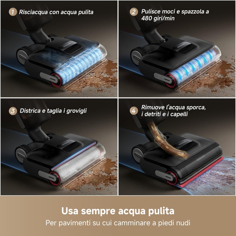 DREAME H15S SCOPA ELETTRICA E LAVAPAVIMENTI...