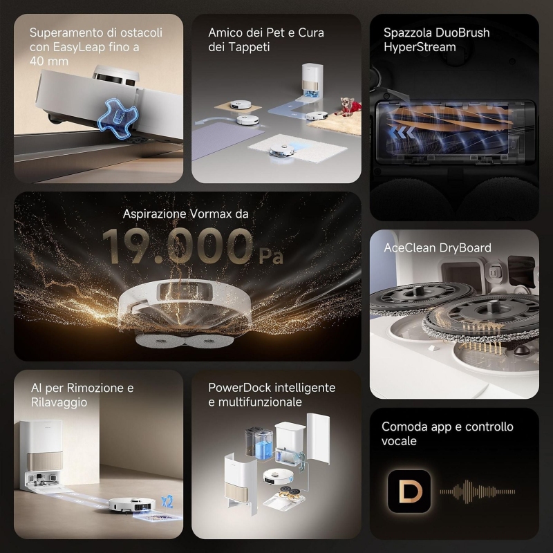 DREAME L40 PRO ULTRA ROBOT LAVA E ASPIRA BIANCO...