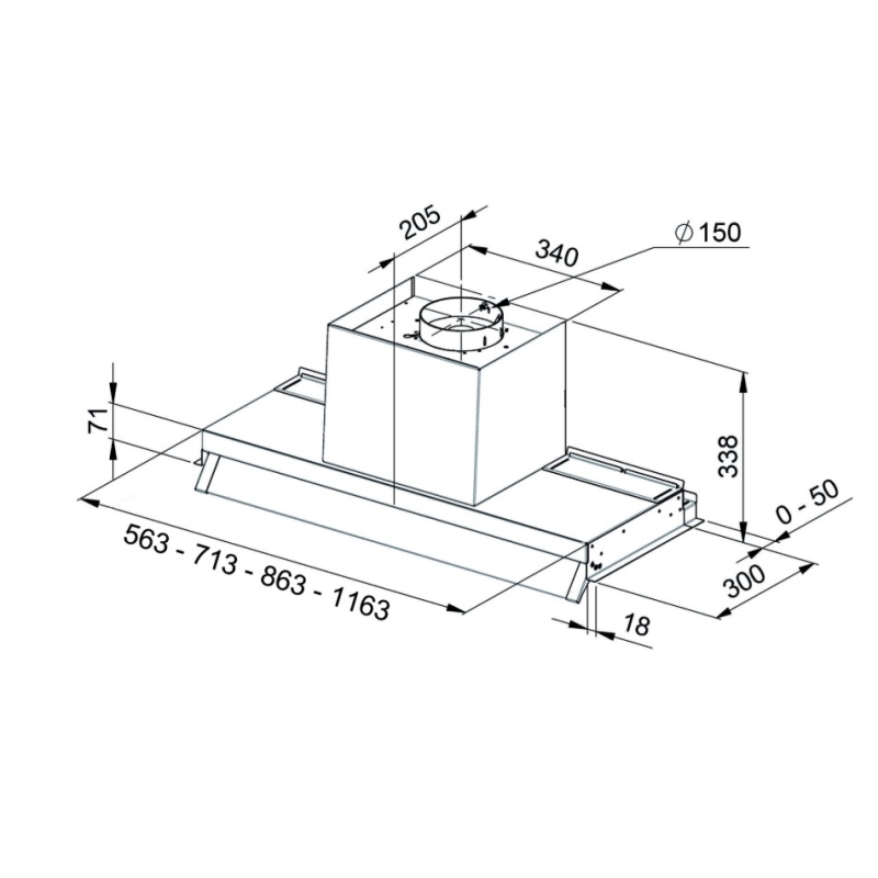 GALVAMET MAGIC 90 Cappa da incasso Aspirante...