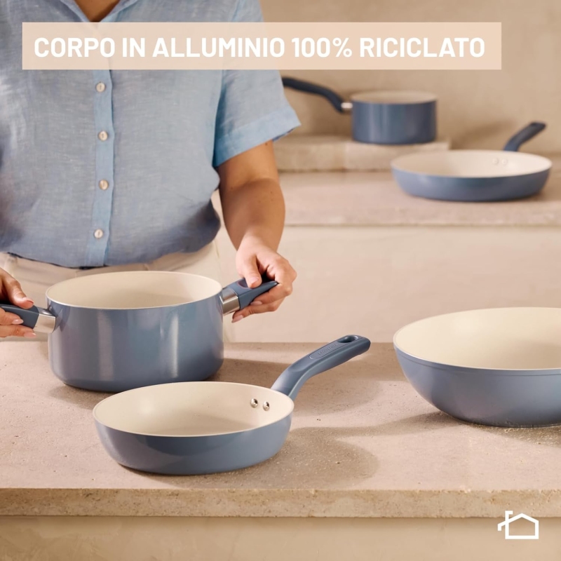 Lagostina Nettuno Set di 5 Pezzi, per Tutti i...