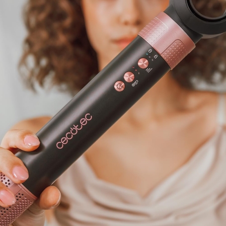 Cecotec CERAMICCARE14IN1/BLK Spazzola ad Aria Calda, 14 Accessori, Nero