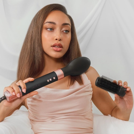 Cecotec CERAMICCARE14IN1/BLK Spazzola ad Aria Calda, 14 Accessori, Nero