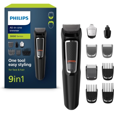 Philips Multigroom 3000 Series Rifinitore 9 in1 per viso, capelli e corpo - MG3740/15