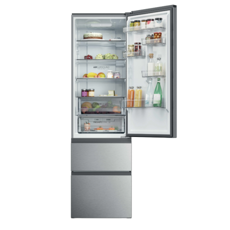 Haier HTR3620CNMG Frigorifero combinato 414 LT Total No Frost Classe C Colore Argento