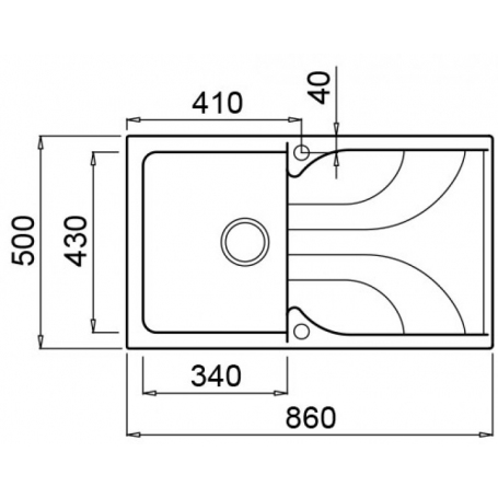 ELLECI LGE40062 LAVELLO 1 VASCA + GOCCIOLATOIO A DESTRA REVERSIBILE IN GRANITEK COLORE BIANCO ANTICO - PROMO