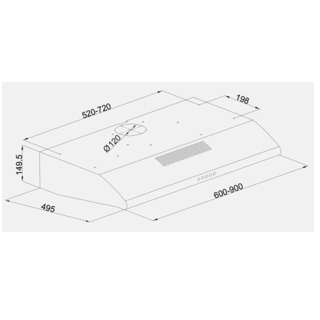 SILVERLINE 1201.9.733.01 Cappa Sottopensile Aspirante 90cm, Inox