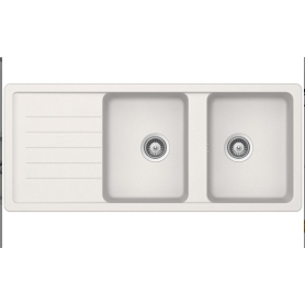 SCHOCK ELED200A16N ELEMENT D200 Lavello 2 vasche con Gocciolatoio Reversibile 116x50 cm - New Alluminia