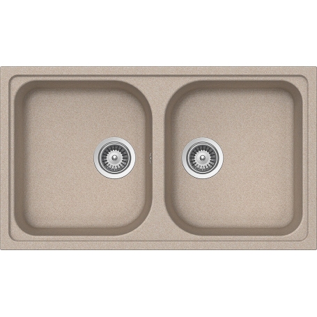 SCHOCK FOMN200A58 LAVELLO DA INCASSO 2 VASCHE 86x50 CM COLORE AVENA - PROMO