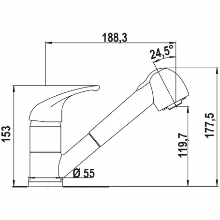 SCHOCK SXOMEGD58 MISCELATORE MONOCOMANDO CON DOCCETTA COLORE AVENA